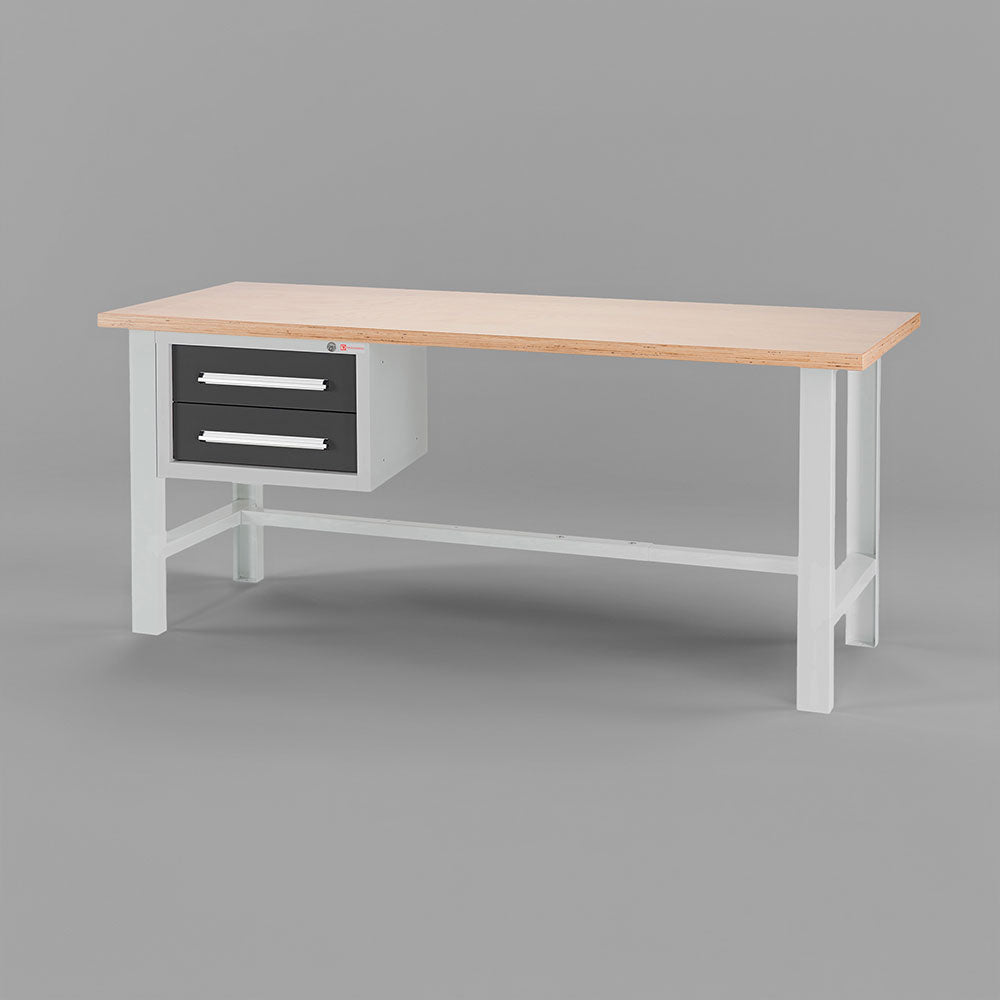 Arbeitstisch 2000 380/2 mit Hängeschrank & 2 Schubladen – optimal für Werkstätten.