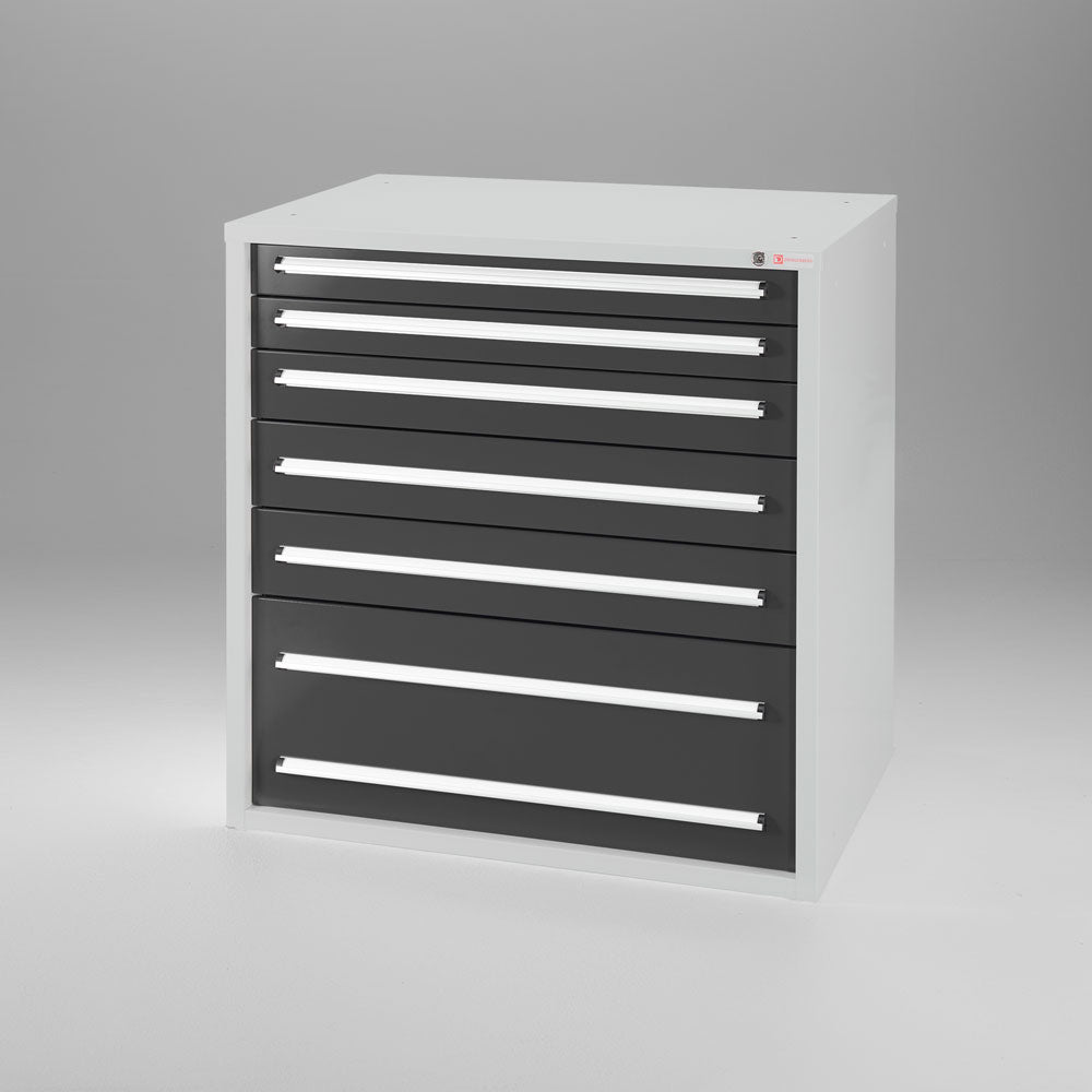 Schubladenschrank B7 1028/6 - Robuster Werkstattschrank mit 6 Schubladen für Werkzeug und Kleinteile. Individuell in 28 verschiedenen Farben nach Wunsch konfigurierbar.