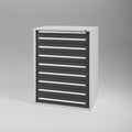 Schubladenschrank B7 1328/9 - Werkstattschrank mit 9 Schubladen für die Organisation von Kleinteilen. Individuell in 28 verschiedenen Farben nach Wunsch konfigurierbar.