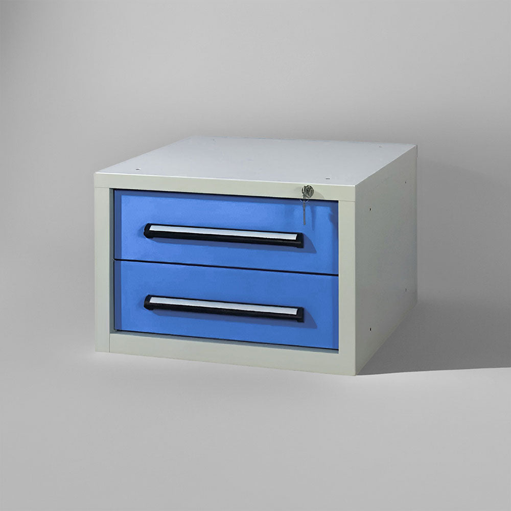 Unterbauschrank 380/2 - Hängender Schrank mit 2 Schubladen für Werkbänke. Individuell in 28 verschiedenen Farben nach Wunsch konfigurierbar.