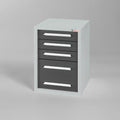 Unterbauschrank 800/4 - Robuster Schrank mit 4 Schubladen für Werkstätten. Ähnlich Lista Schrank. Individuell in 28 verschiedenen Farben nach Wunsch konfigurierbar.