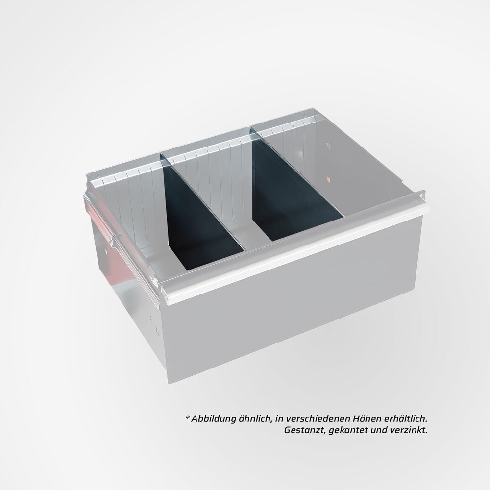 Schubladeneinteilung (in 3 Fächer) für Werkzeugwagen S